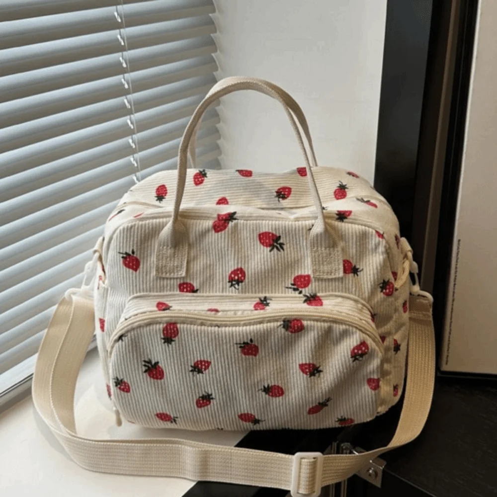 Large Capacity Corduroy Hand-Held Bag Wear-Resistant High Aesthetic Strawberry Crossbody Bag Reusable with Handle
Large Capacity Corduroy Hand-Held Bag Wear-Resistant High Aesthetic Strawberry Crossbody Bag Reusable with Handle