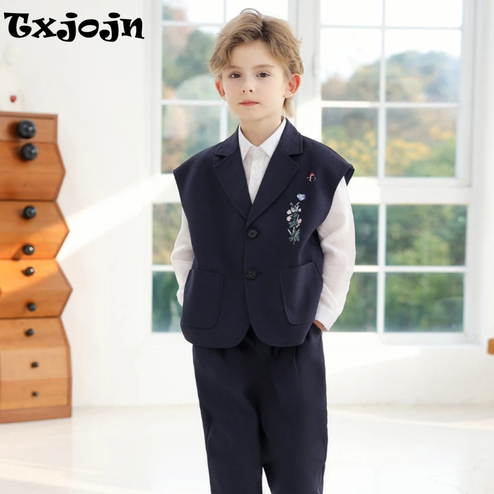 Txjojn Elegant Embroidery Suit Set 3 Pieces For Kids,Children's Fashionable Suits Host Costumes,Plus Size Boys Tuxedo 90-170cm
Txjojn Elegant Embroidery Suit Set 3 Pieces For Kids,Children's Fashionable Suits Host Costumes,Plus Size Boys Tuxedo 90-170cm