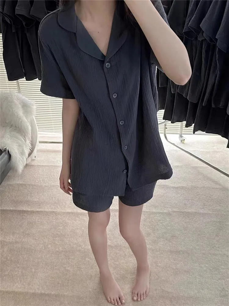 Korean Sle Simple Pure Color Cotton Baby Spwear ort Sve orts Home Clothes Set for Women Summer Breathable Comfort...
Korean Sle Simple Pure Color Cotton Baby Spwear ort Sve orts Home Clothes Set for Women Summer Breathable Comfort...
