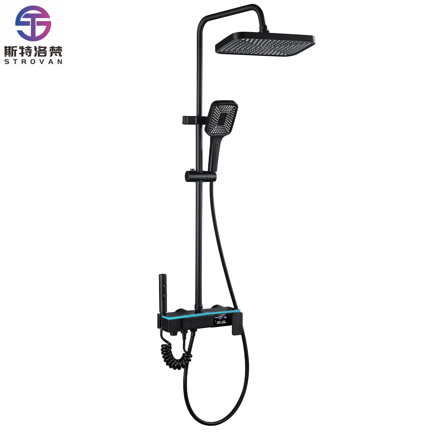 Intelligent Digital Display Four-Function Brass Shower Faucet Net Red Soft Spray Pattern for Hotels Home Spa Bathrooms Durable
Intelligent Digital Display Four-Function Brass Shower Faucet Net Red Soft Spray Pattern for Hotels Home Spa Bathrooms Durable