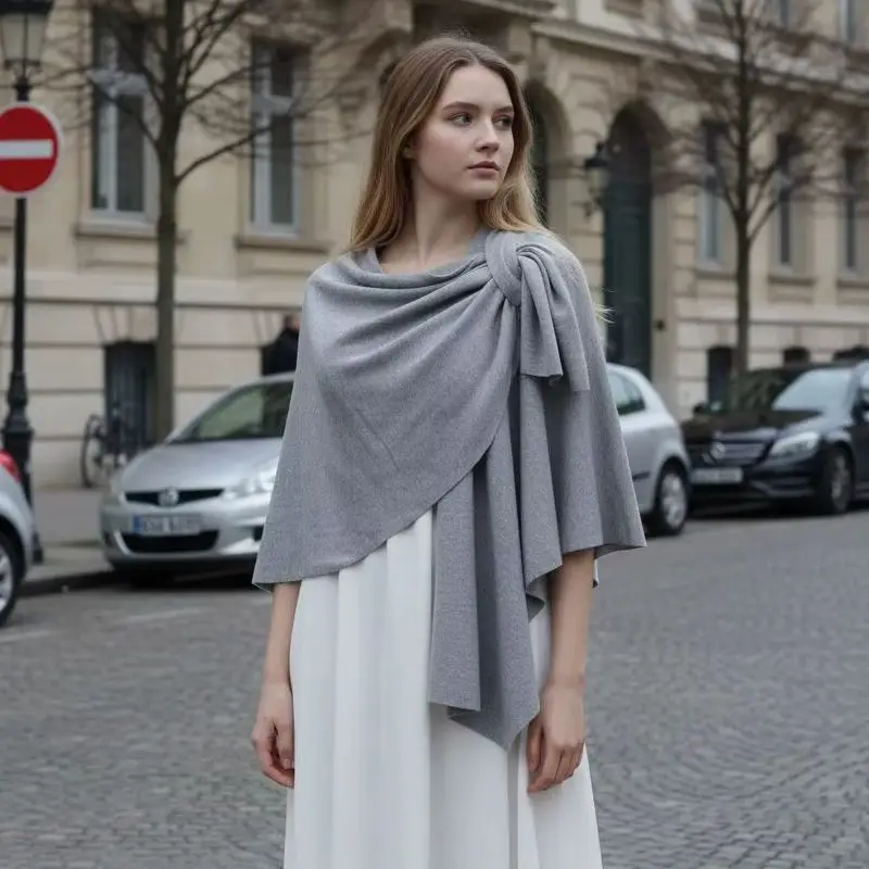 Женская элегантная однотонная вязаная шаль, женское пальто, портативное теплое утепленное пальто, уличное трендовое пончо с запахом, повседневная шаль 154*54 см
Женская элегантная однотонная вязаная шаль, женское пальто, портативное теплое утепленное пальто, уличное трендовое пончо с запахом, повседневная шаль 154*54 см