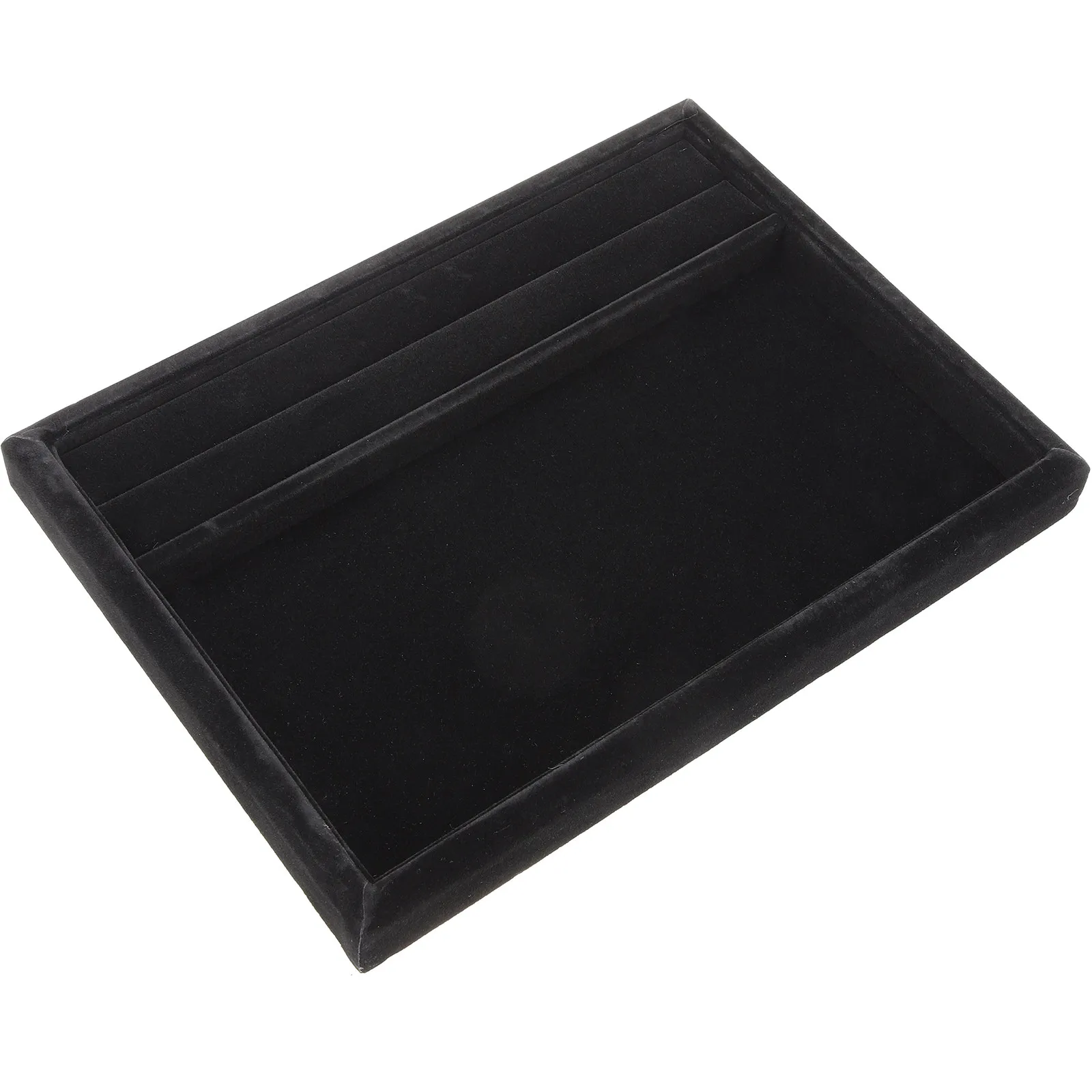 Black Flocked Jewelry Display Tray for Ring Necklace Bracelet Earring Chain Watch Organizer Stylish Desktop Retail Store Display
Black Flocked Jewelry Display Tray for Ring Necklace Bracelet Earring Chain Watch Organizer Stylish Desktop Retail Store Display