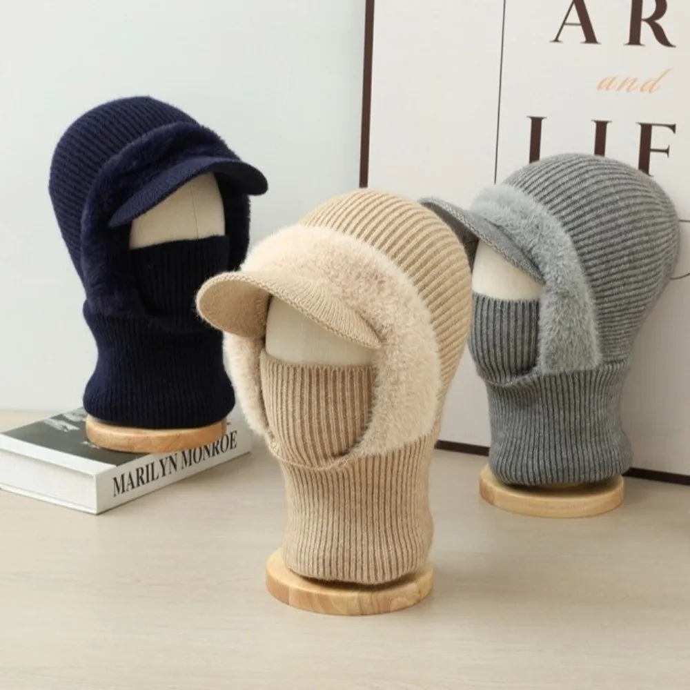 New Plush Outdoor Windproof Knitted Hat One-piece Full Cover Style Winter Hats Soft Windproof Cold Keep Warm Beanie Cap
New Plush Outdoor Windproof Knitted Hat One-piece Full Cover Style Winter Hats Soft Windproof Cold Keep Warm Beanie Cap