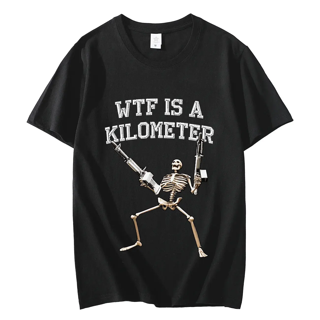 Funny Metal Skeleton WTF Is A Kilometer Meme T-shirt Gothic Fashion Short Sleeve T-shirts Men Women 100%cotton Oversized T Shirt
Funny Metal Skeleton WTF Is A Kilometer Meme T-shirt Gothic Fashion Short Sleeve T-shirts Men Women 100%cotton Oversized T Shirt