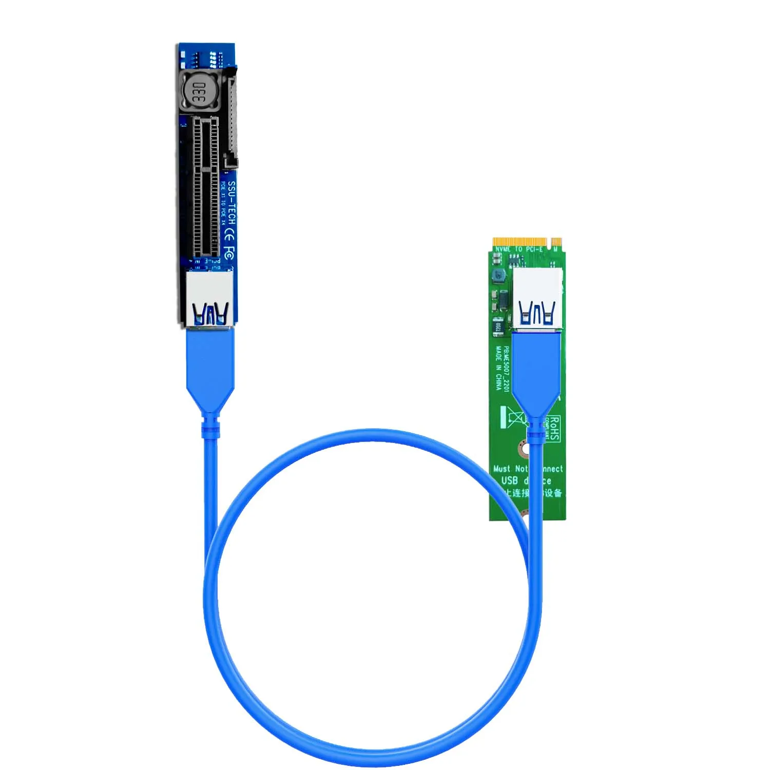 NGFF M.2 Key M to PCI-E X4 Riser Cable (23.6 Inch) for BTC Miner Mining, M.2 PCI-E SSD Adapter, etc
NGFF M.2 Key M to PCI-E X4 Riser Cable (23.6 Inch) for BTC Miner Mining, M.2 PCI-E SSD Adapter, etc