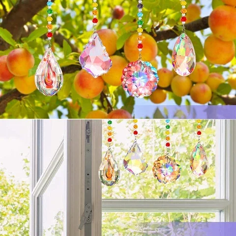 Outdoor Crystal Wind Chime Hanging Ornament Reflecting Light for Living Room Bedroom Garden Balcony Decoration Pendant
Outdoor Crystal Wind Chime Hanging Ornament Reflecting Light for Living Room Bedroom Garden Balcony Decoration Pendant