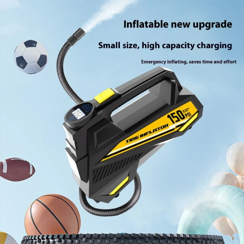 Small Cordless Tire Pumps with Real Time Pressure Monitoring Travel Essential Upgrades for Cars Bikes Sports Equipment X37F
Small Cordless Tire Pumps with Real Time Pressure Monitoring Travel Essential Upgrades for Cars Bikes Sports Equipment X37F