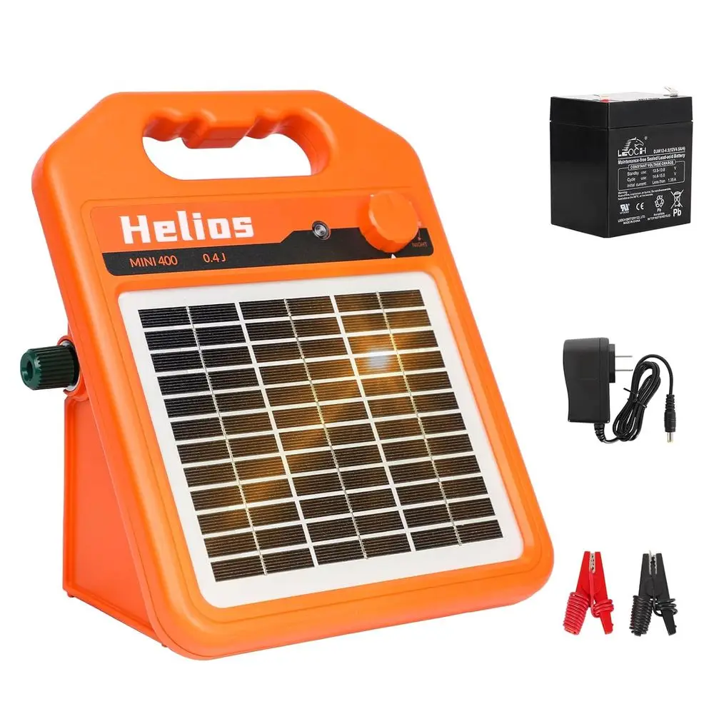400-Watt Solar Fence Charger for 30 Miles, 0.4 Joule Energy for Livestock, Suitable for Horses, Cattle, Sheep, Day/Night Operati
400-Watt Solar Fence Charger for 30 Miles, 0.4 Joule Energy for Livestock, Suitable for Horses, Cattle, Sheep, Day/Night Operati