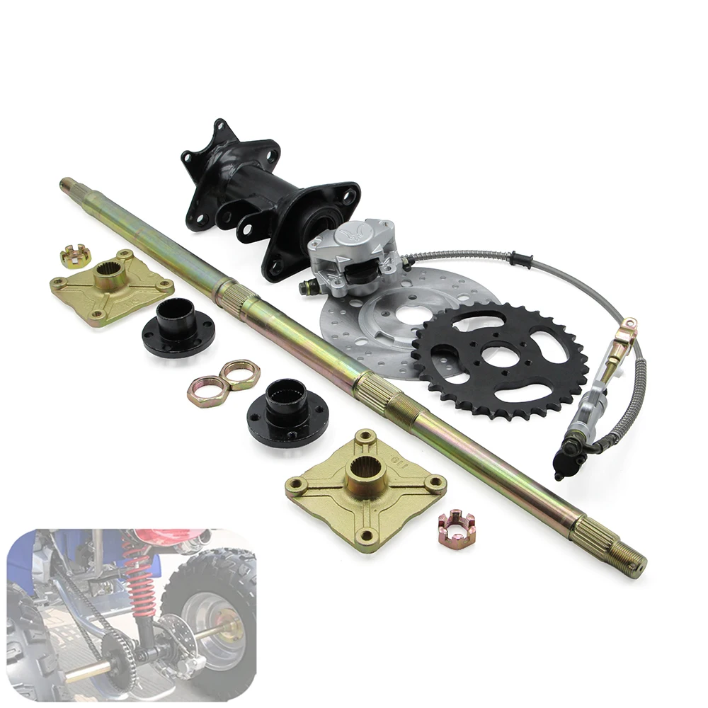 32" Rear Axle Assembly With 530-32T Sprocket Hydraulic Brake Kit For China GY6 150cc 200cc ATV UTV Buggy Quad Bike Accessories
32" Rear Axle Assembly With 530-32T Sprocket Hydraulic Brake Kit For China GY6 150cc 200cc ATV UTV Buggy Quad Bike Accessories