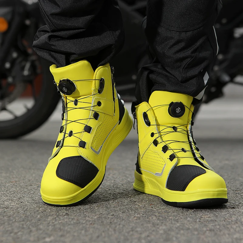 New Motorcycle Boots Knob Lock Motorbike Cowhide Shoes All Season Zapatos Casual Board Shoes Toe Heel Protection Comfortable
New Motorcycle Boots Knob Lock Motorbike Cowhide Shoes All Season Zapatos Casual Board Shoes Toe Heel Protection Comfortable