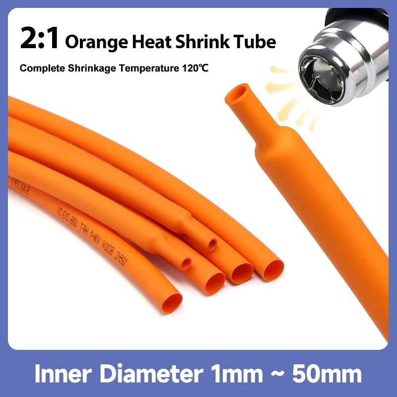 1/2/5/10M 2:1 Heat Shrink Tube Orange Dia 1mm ~ 50mm Shrinking Polyolefin Insulation Sleeving Wire Cable Protector Sleeve Wrap
1/2/5/10M 2:1 Heat Shrink Tube Orange Dia 1mm ~ 50mm Shrinking Polyolefin Insulation Sleeving Wire Cable Protector Sleeve Wrap