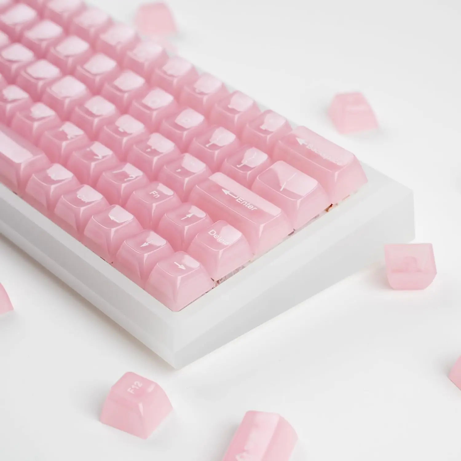 Прозрачные колпачки для клавиш Jelly Pink, профиль MDA, 115 клавиш, милый кастомный набор для механических игровых клавиатур Cherry MX, совместимые с RGB (розовые)
Прозрачные колпачки для клавиш Jelly Pink, профиль MDA, 115 клавиш, милый кастомный набор для механических игровых клавиатур Cherry MX, совместимые с RGB (розовые)