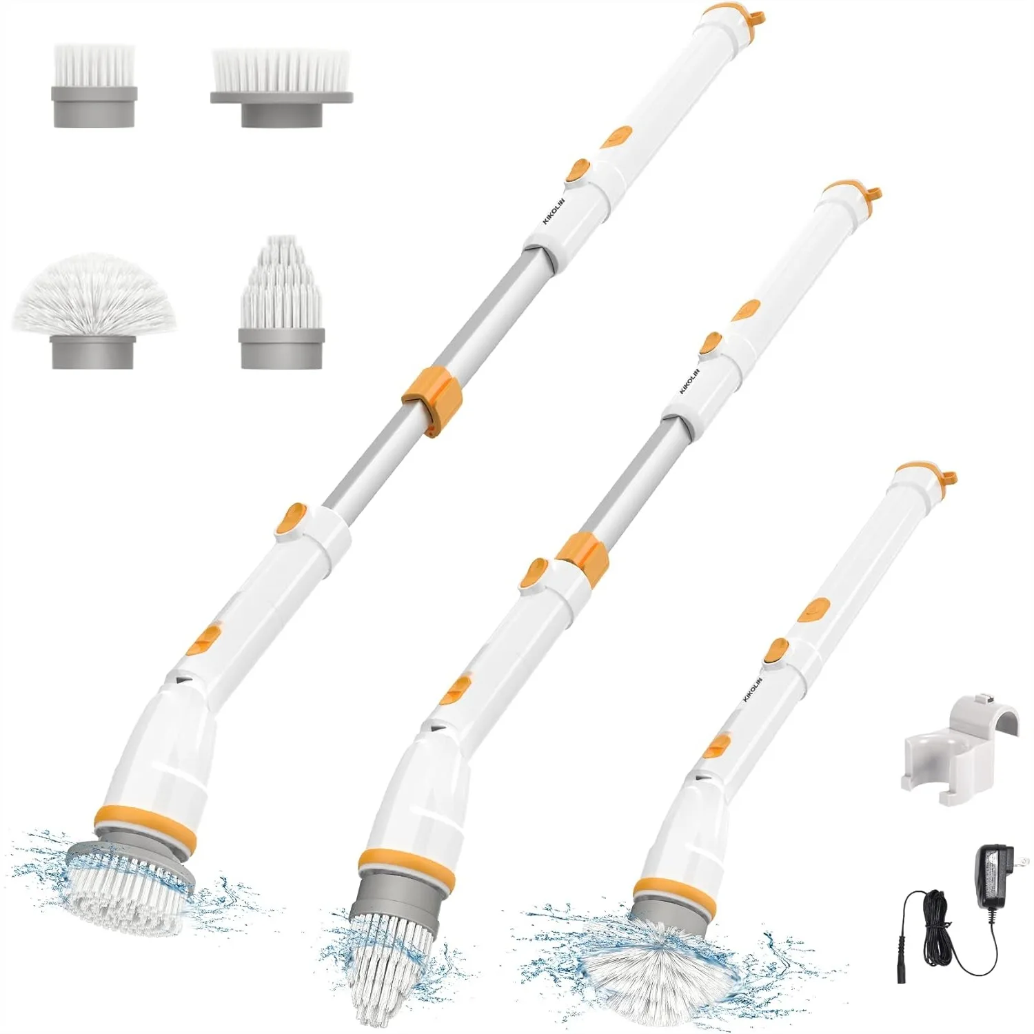 Electric Spin Scrubber, Cordless Cleaning Brush with 380RPM High Speed, 4 Replaceable Heads, Adjustable Long Handle for
Electric Spin Scrubber, Cordless Cleaning Brush with 380RPM High Speed, 4 Replaceable Heads, Adjustable Long Handle for