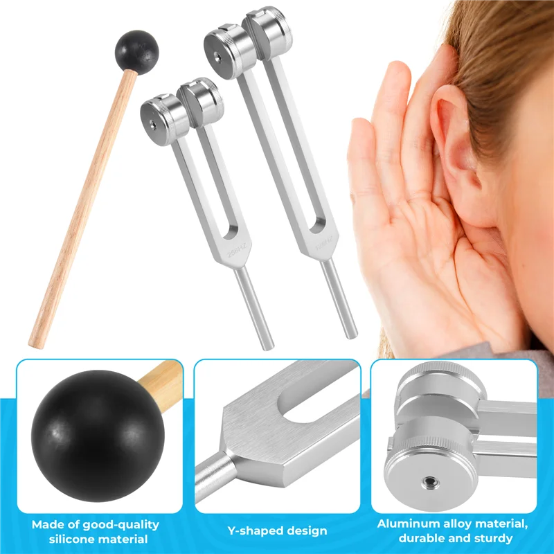 XFDZ-(128Hz, 256Hz, 512Hz)Tuning Fork Set, Tuning Forks With Reflex Hammer For Chakra/Healing/Sound Therapy/DNA Repair
XFDZ-(128Hz, 256Hz, 512Hz)Tuning Fork Set, Tuning Forks With Reflex Hammer For Chakra/Healing/Sound Therapy/DNA Repair