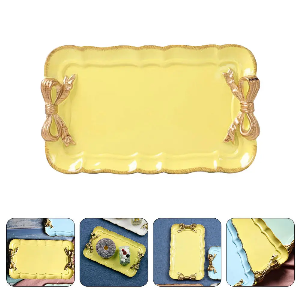 1Pcs Elegant Bow-Knot Jewelry Storage Tray Resin Handmade Craft Desktop Ornament Home Decorative Plate for Necklace Earrings
1Pcs Elegant Bow-Knot Jewelry Storage Tray Resin Handmade Craft Desktop Ornament Home Decorative Plate for Necklace Earrings