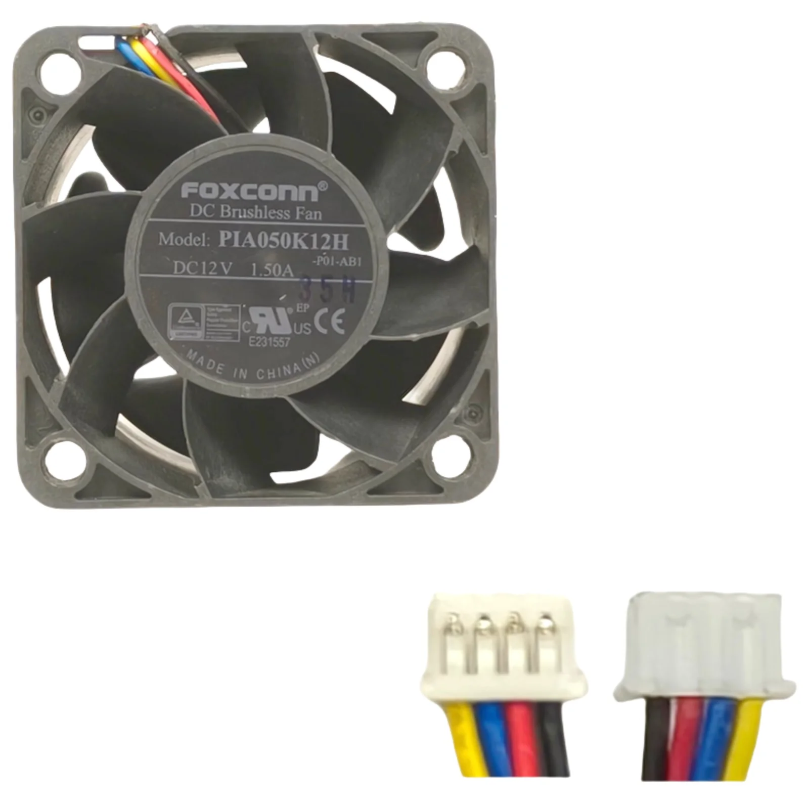 PIA050K12H 12V 1.50A 50x50x38mm Turbo Fan - 16,000 RPM PWM Cooling | Dual Ball Bearing, 4-Wire Temp Control | for Servers
PIA050K12H 12V 1.50A 50x50x38mm Turbo Fan - 16,000 RPM PWM Cooling | Dual Ball Bearing, 4-Wire Temp Control | for Servers