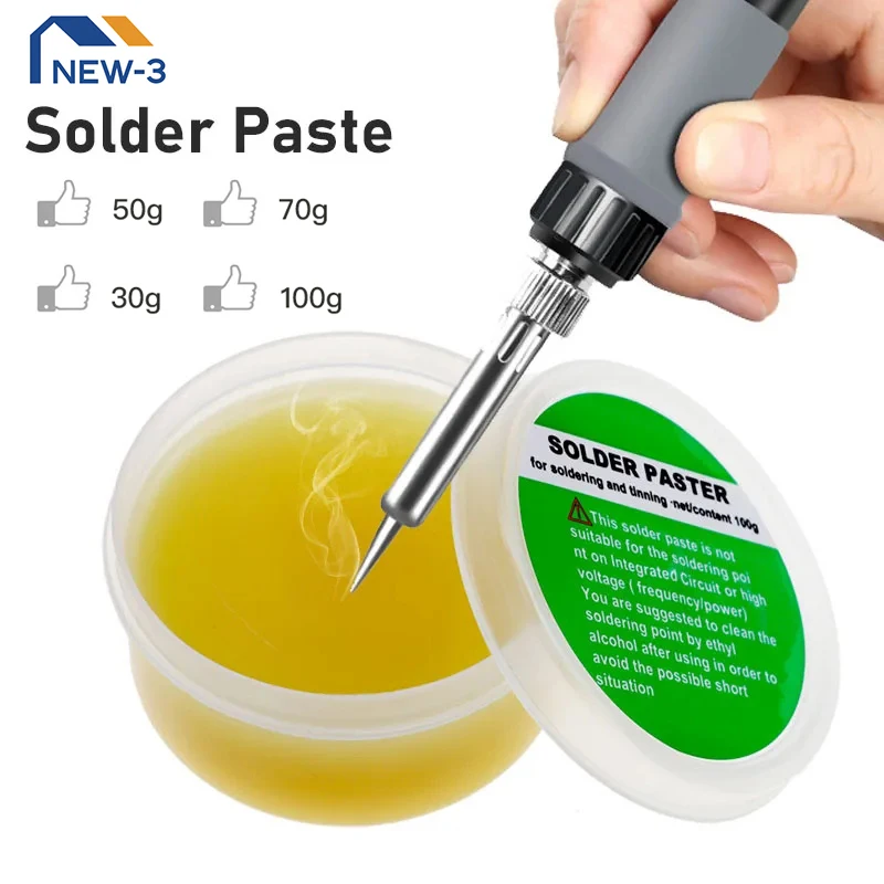 50g/100g Professional Welding Flux Welding Solder Paste 183 Degree Electrical Part Medium Temperature Flux No-Clean Rosin
50g/100g Professional Welding Flux Welding Solder Paste 183 Degree Electrical Part Medium Temperature Flux No-Clean Rosin