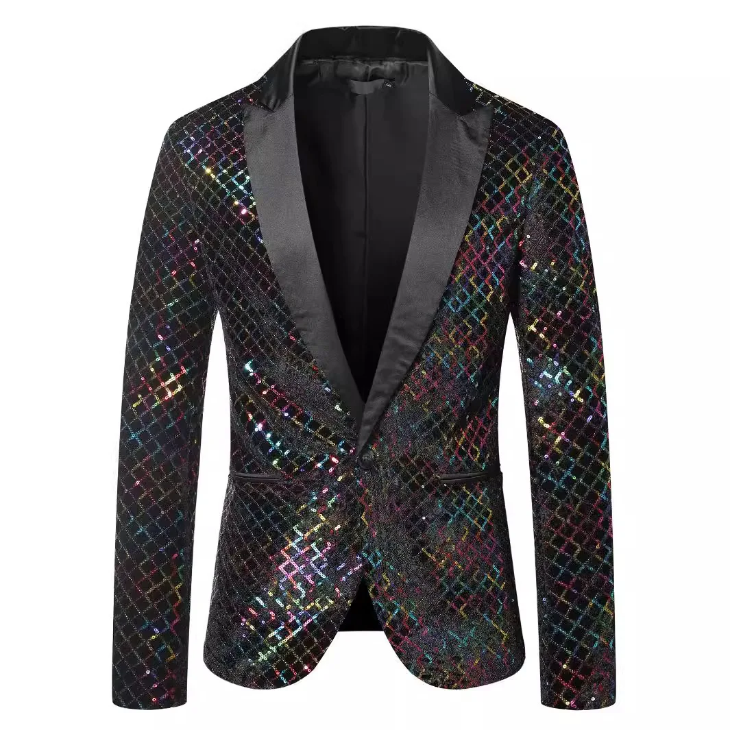 Autumn New Fashion Suit Single Button Party Business Jacket Men's Sequined Pearl European Size Suit Coat ZT-X50
Autumn New Fashion Suit Single Button Party Business Jacket Men's Sequined Pearl European Size Suit Coat ZT-X50