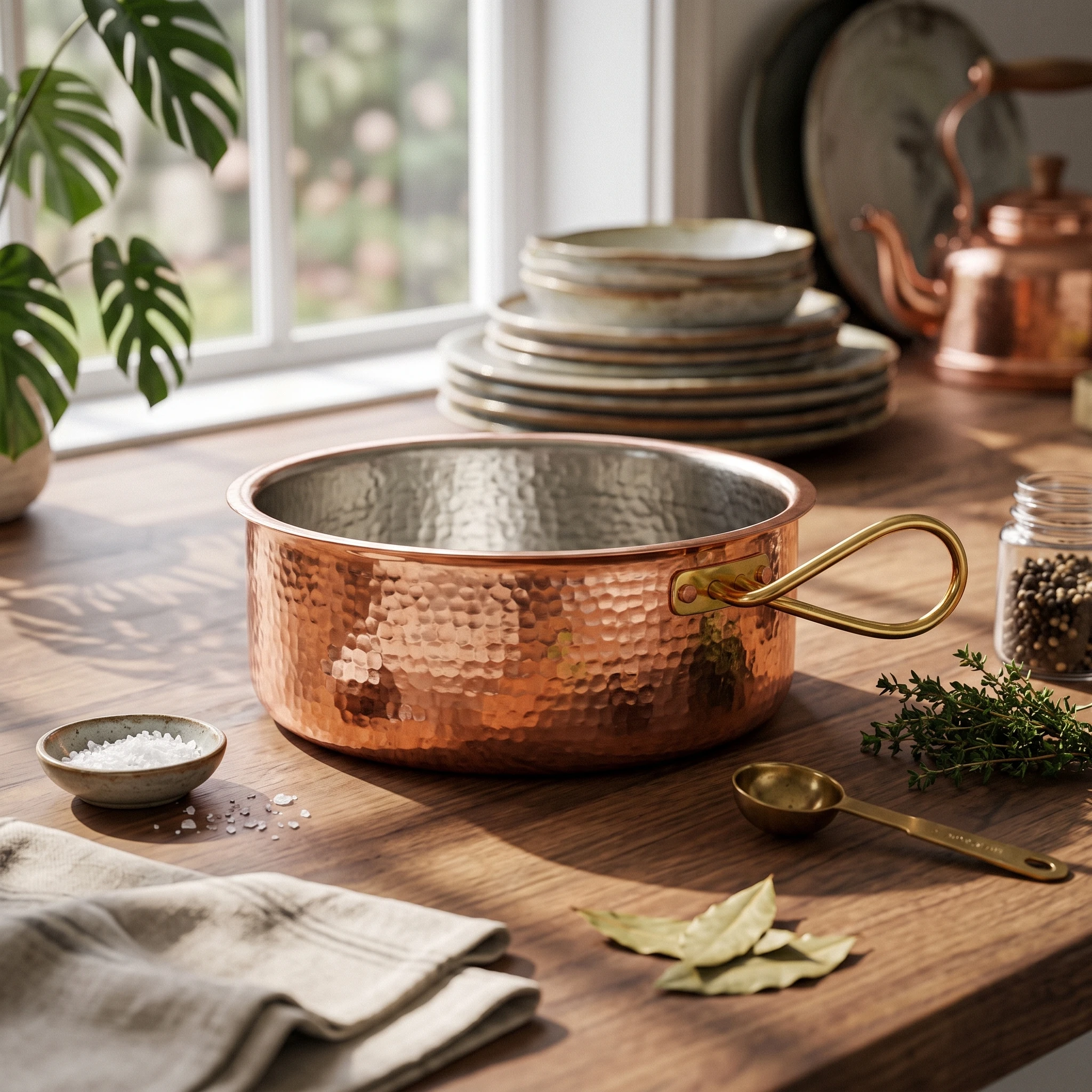 Versatile Copper Cookware Hammered Pot with Lid Flat-bottom Design for Home Kitchen and Hearty Stew Serving
Versatile Copper Cookware Hammered Pot with Lid Flat-bottom Design for Home Kitchen and Hearty Stew Serving