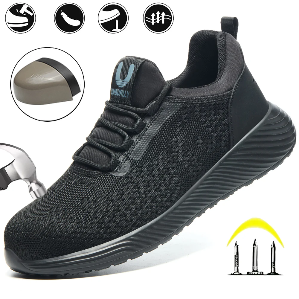 Men's Safety Shoes Anti- Crush Steel Toe Lightweight Breathable Pure Black Classic Work Shoes Suitable for Multiple Scenarios
Men's Safety Shoes Anti- Crush Steel Toe Lightweight Breathable Pure Black Classic Work Shoes Suitable for Multiple Scenarios