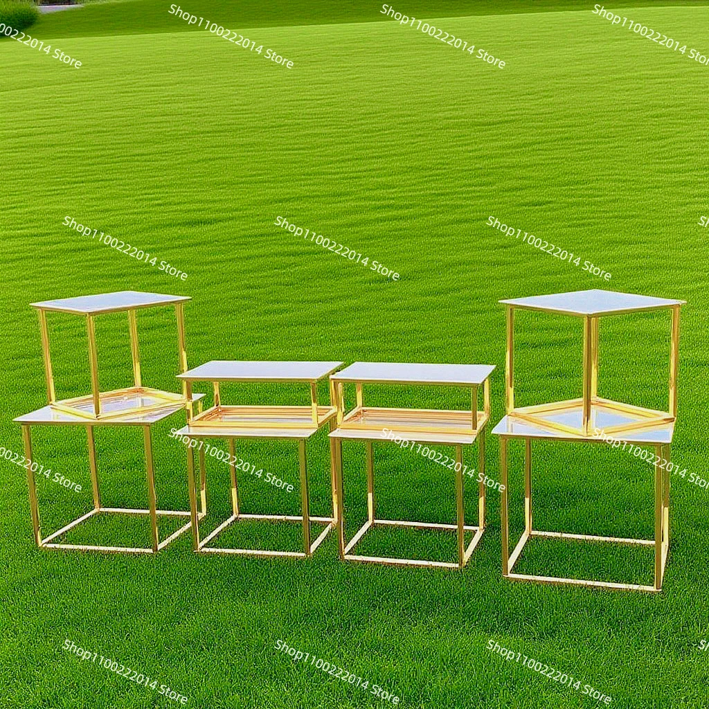 8Pcs Shiny Gold buffet acrylic tray metal dessert rack, suitable for wedding, birthday party, stage banquet decor, reusable prop
8Pcs Shiny Gold buffet acrylic tray metal dessert rack, suitable for wedding, birthday party, stage banquet decor, reusable prop