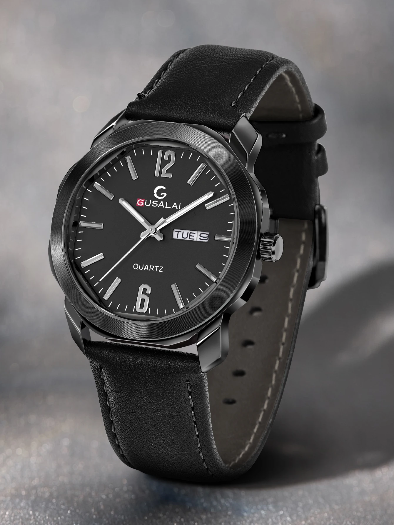 GUSALAI Fashion Men's Quartz Watch Polygonal Leather Strap Alloy Case Dial Watch - High-end Design Men's Gift
GUSALAI Fashion Men's Quartz Watch Polygonal Leather Strap Alloy Case Dial Watch - High-end Design Men's Gift
