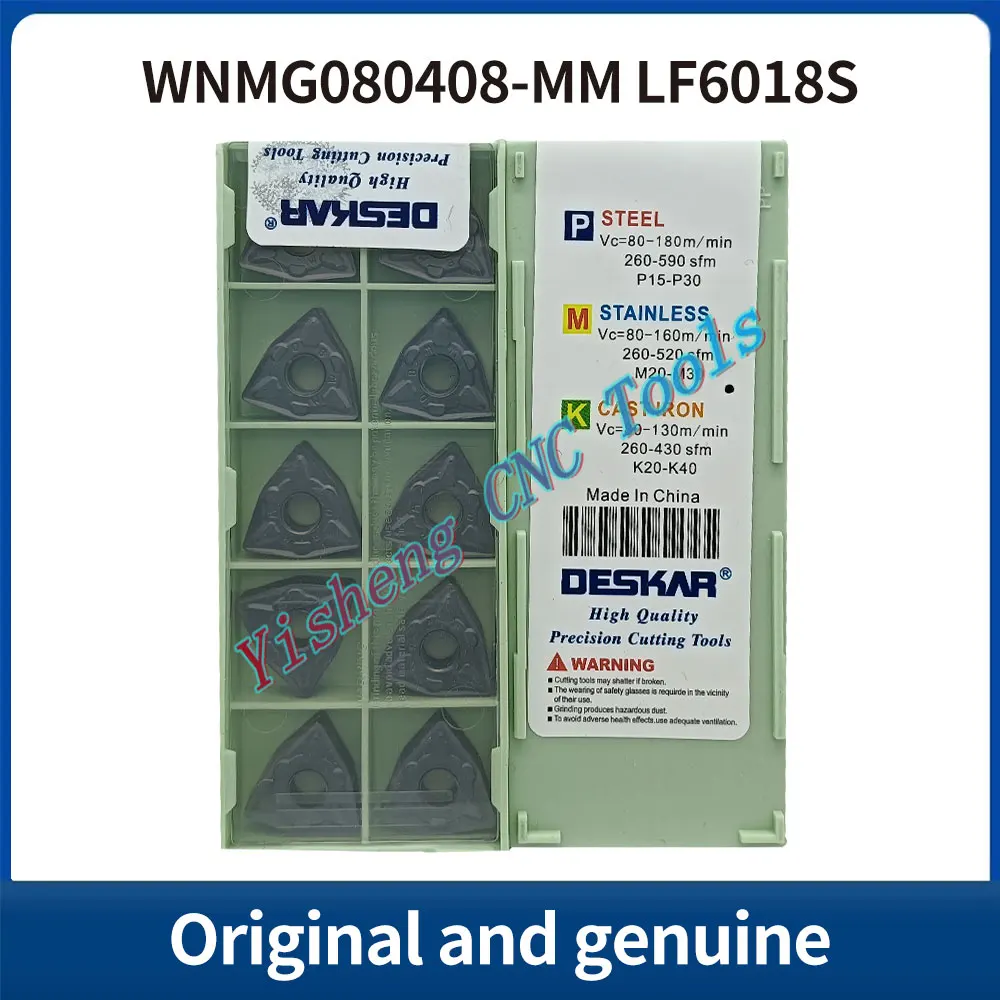 DESKAR 100% Original WNMG080404-MM WNMG080408-MM TF618 LF6018S LF6118 CNC cutting tool indexable threading carbide insert
DESKAR 100% Original WNMG080404-MM WNMG080408-MM TF618 LF6018S LF6118 CNC cutting tool indexable threading carbide insert