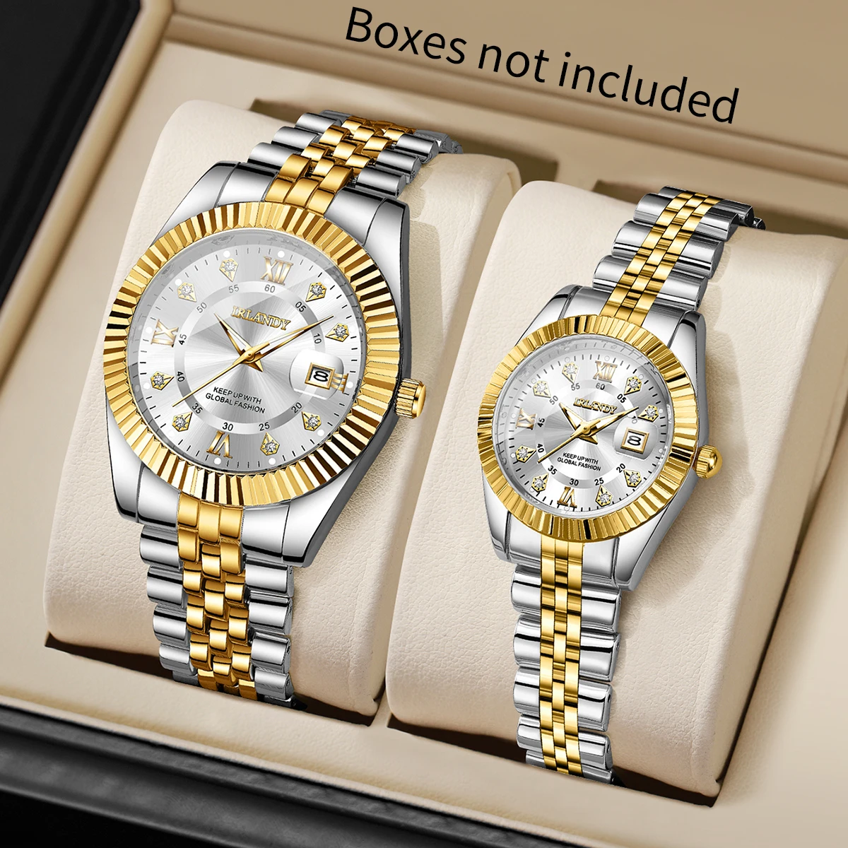 2PCS Fashion Couple's Watches Set Luxury Stainless Steel Men Business Watch Women Calendar Quartz Wristwatches(Without Box)
2PCS Fashion Couple's Watches Set Luxury Stainless Steel Men Business Watch Women Calendar Quartz Wristwatches(Without Box)