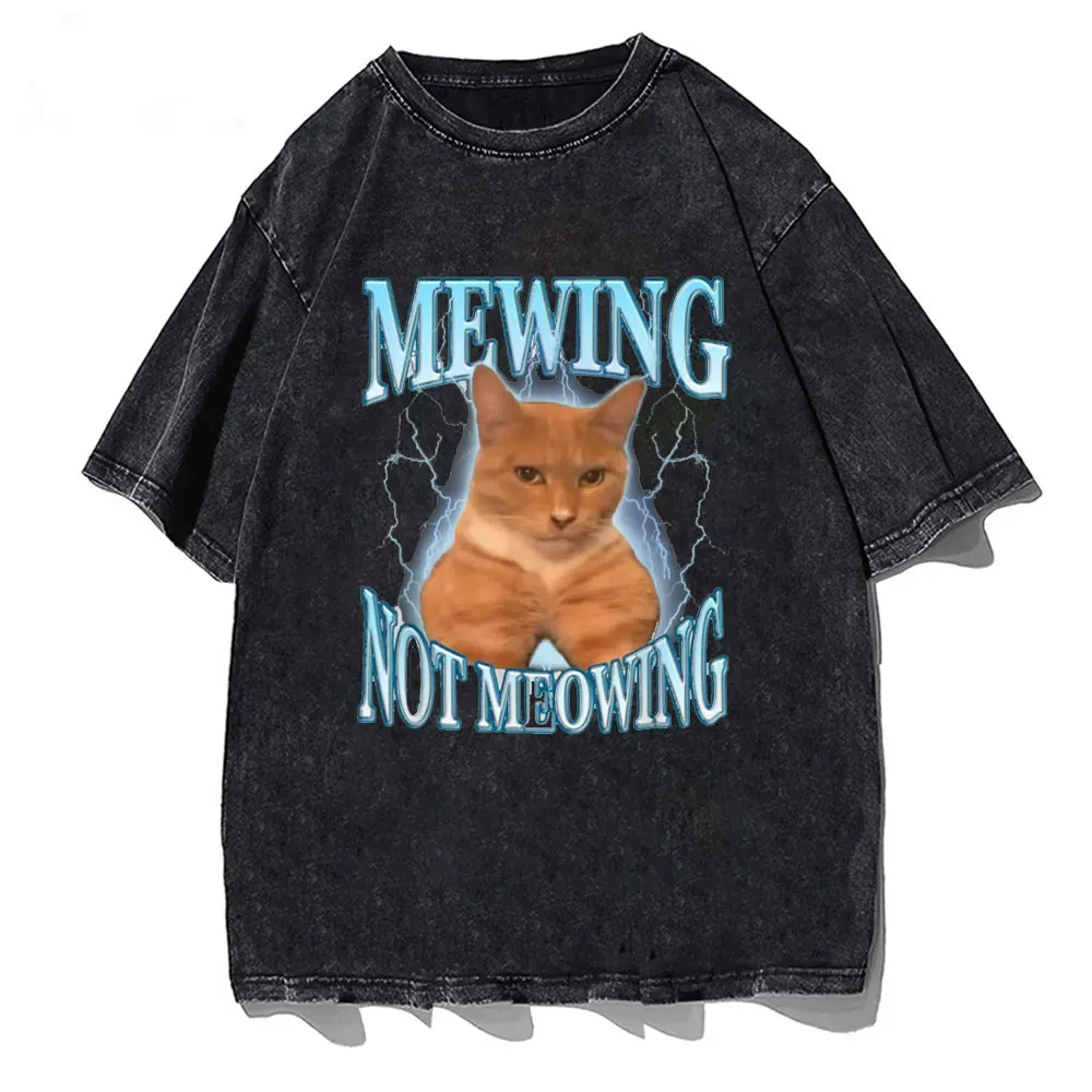 Футболка Mewing Not meизящная с рисунком кошки забавная винтажная промытая футболка большого размера топы европейские размеры Мужская одежда
Футболка Mewing Not meизящная с рисунком кошки забавная винтажная промытая футболка большого размера топы европейские размеры Мужская одежда