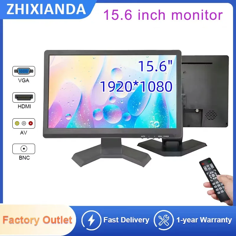 Zhixianda 15.6 Inch 1920*1080 Desktop LCD Plastic Shell Monitor for Industrial with BNC AV USB HDMI VGA Interface
Zhixianda 15.6 Inch 1920*1080 Desktop LCD Plastic Shell Monitor for Industrial with BNC AV USB HDMI VGA Interface