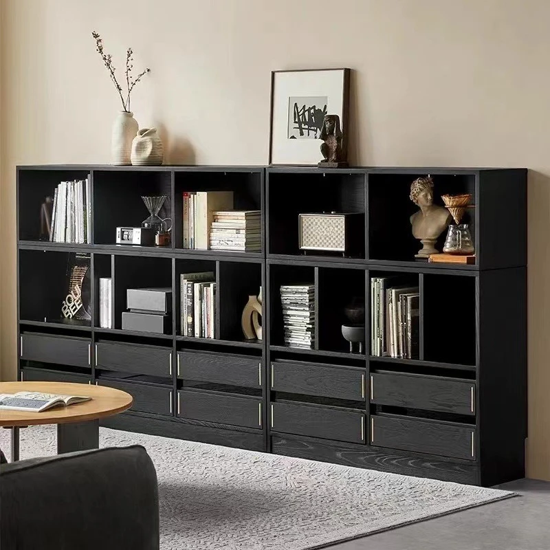 Retro style solid wood bookcase module combination side cabinet floor low cabinet living room TV cabinet
Retro style solid wood bookcase module combination side cabinet floor low cabinet living room TV cabinet