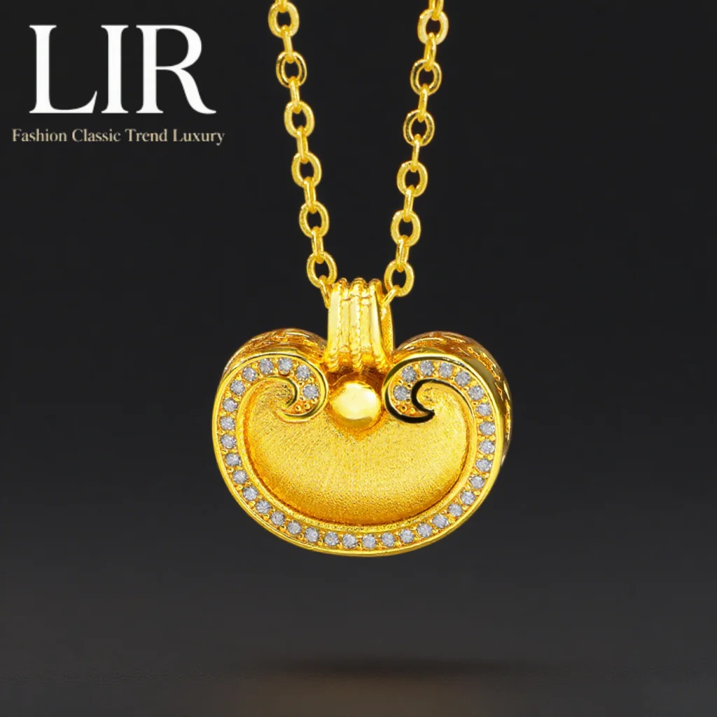 LIR Fadeless Non-deformable Necklace: Yuanbao & Auspicious Cloud, Zircon Inlay, Feng Shui Luck, Women's Jewelry
LIR Fadeless Non-deformable Necklace: Yuanbao & Auspicious Cloud, Zircon Inlay, Feng Shui Luck, Women's Jewelry