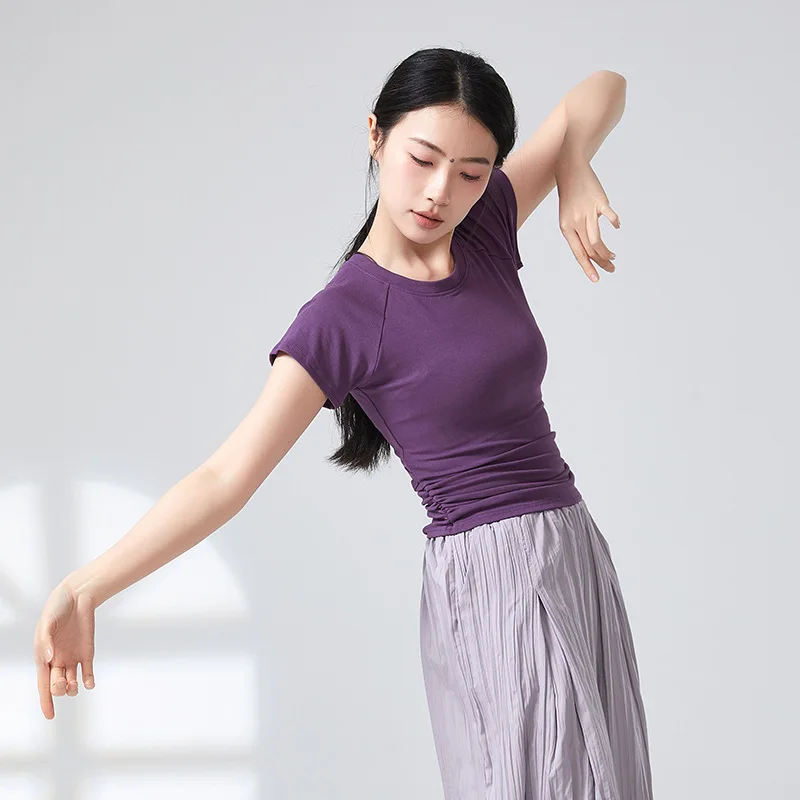 Summer Modern Dance Short sleeved Open Back Top for Women's Classical Chinese Dance Dance Dresses
Summer Modern Dance Short sleeved Open Back Top for Women's Classical Chinese Dance Dance Dresses