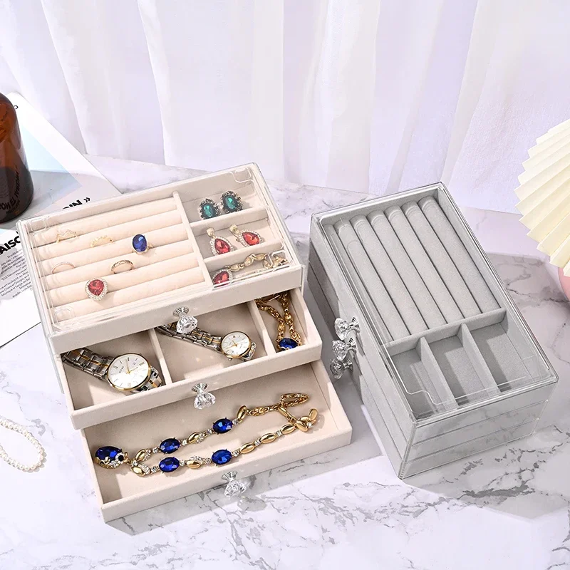 2025 Acrylic Jewelry Box Transparent Jewelry Trinket Box Three Layer Drawer Jewelry Storage Box Flannelette Ring Tray
2025 Acrylic Jewelry Box Transparent Jewelry Trinket Box Three Layer Drawer Jewelry Storage Box Flannelette Ring Tray