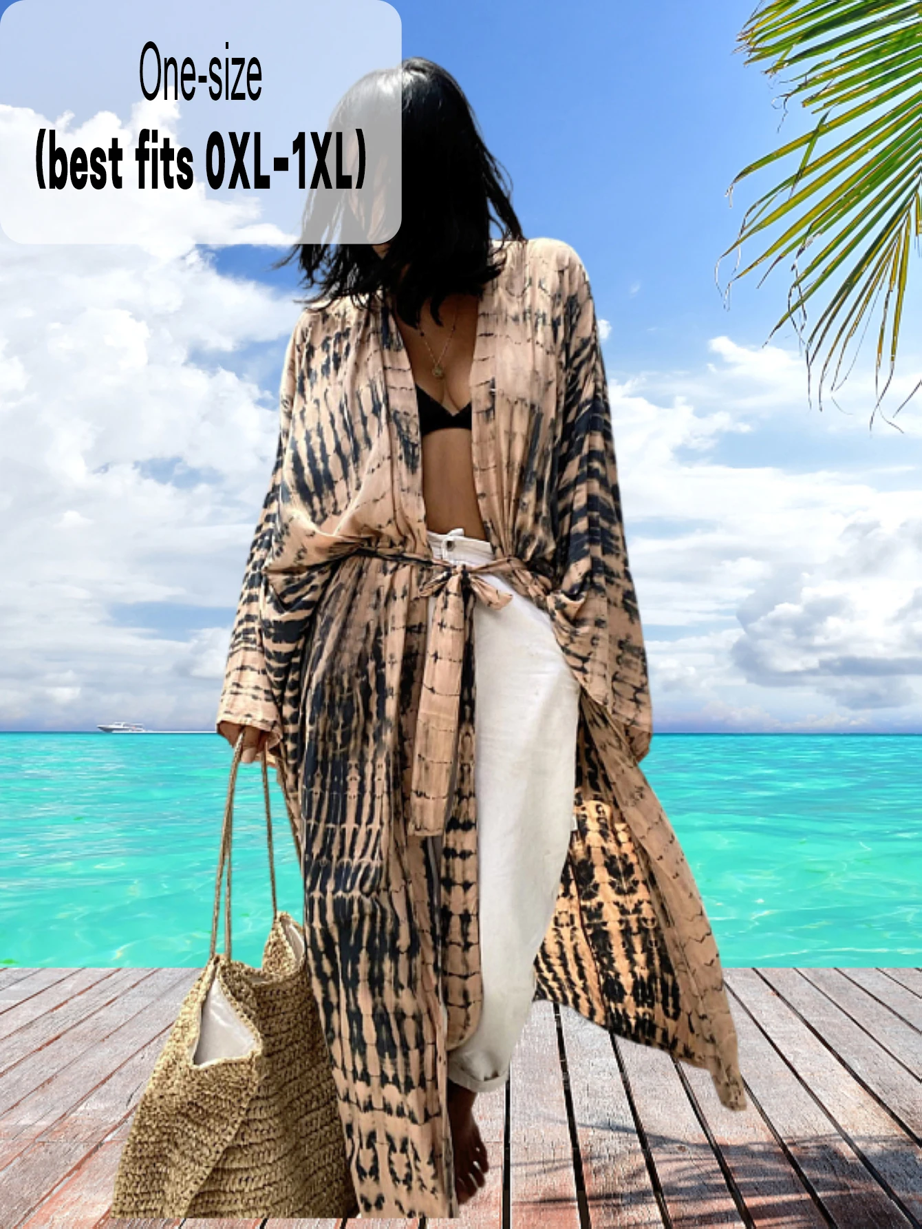 Women's Tie Dye Kimono Robe, Belted Open Front Long Cardigan, Flowy Wide Sleeve Swimsuit Coverup for Beach
Women's Tie Dye Kimono Robe, Belted Open Front Long Cardigan, Flowy Wide Sleeve Swimsuit Coverup for Beach