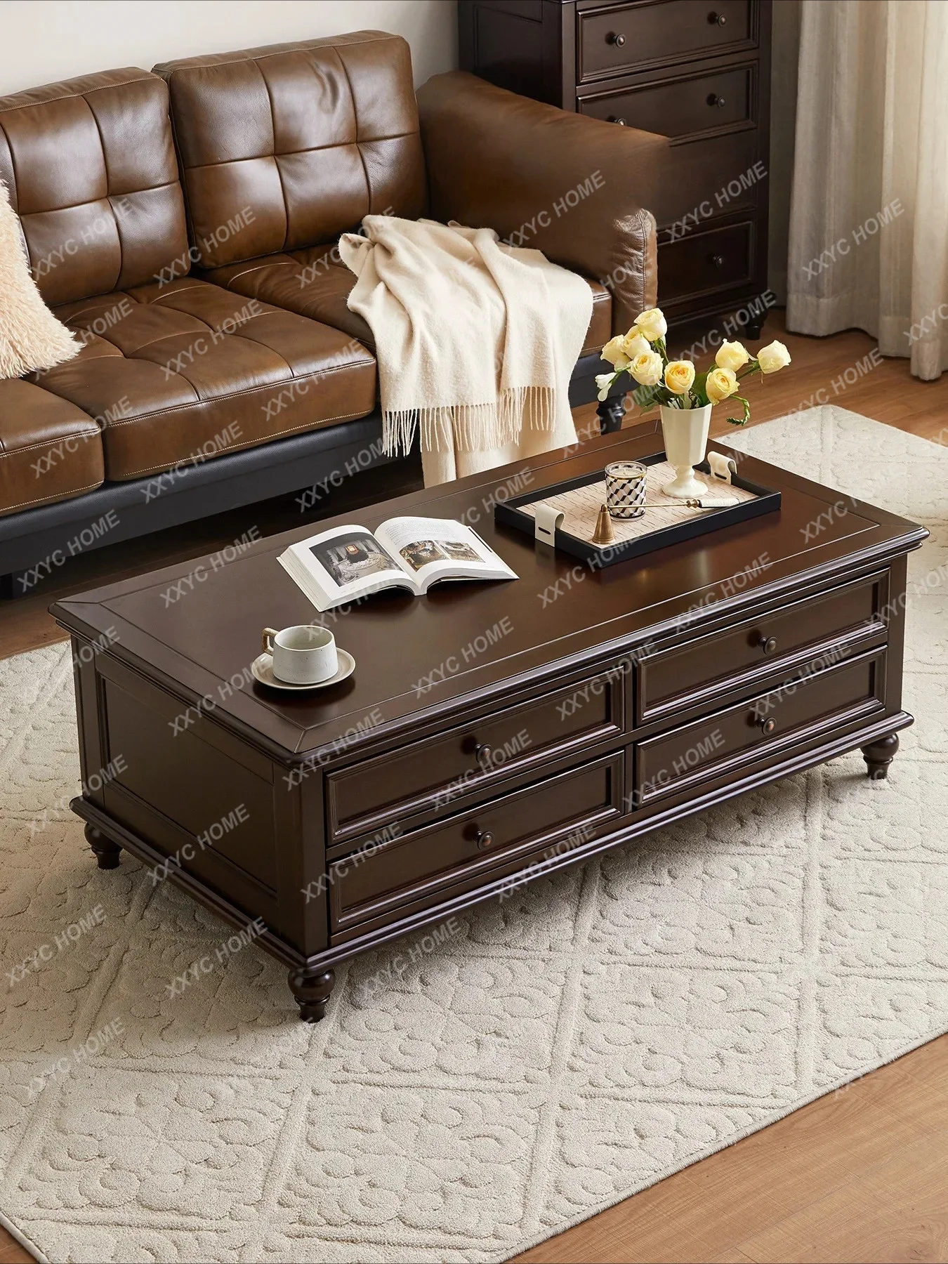X Retro Solid Wood Coffee Table Medium And Ancient Style Home Living Room Small Apartment Rectangular Low Table
X Retro Solid Wood Coffee Table Medium And Ancient Style Home Living Room Small Apartment Rectangular Low Table