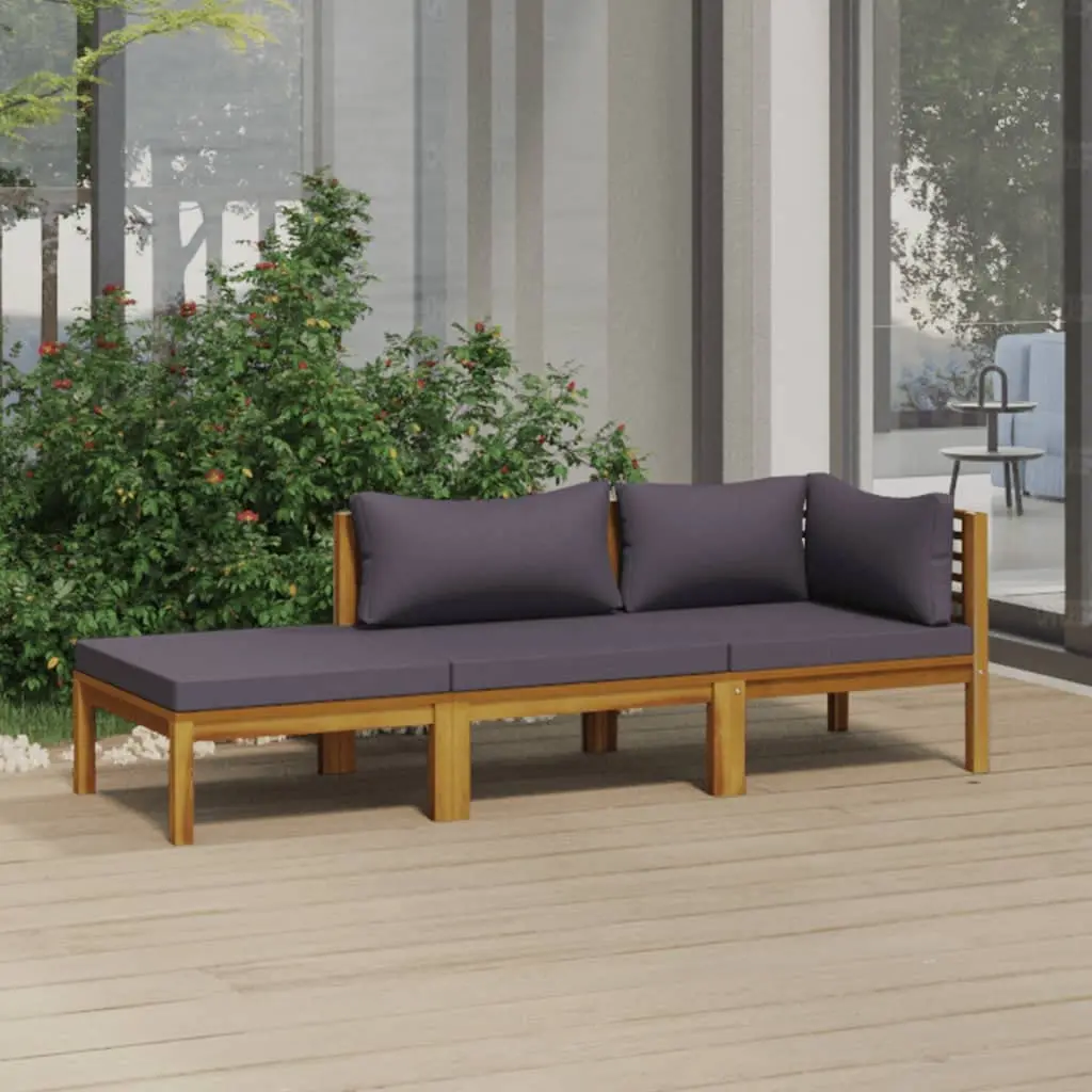 3pc Patio Lounge Set All Weather Sectional Sofa Balcony Conversation Cushion Solid Acacia Wood Frame Customized
3pc Patio Lounge Set All Weather Sectional Sofa Balcony Conversation Cushion Solid Acacia Wood Frame Customized