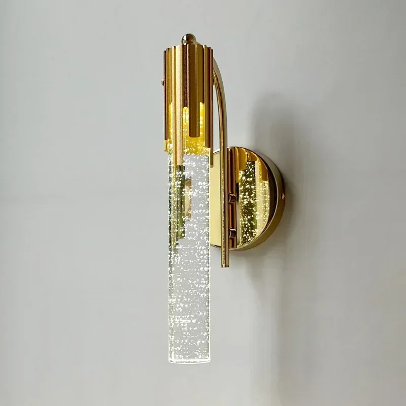 Crystal Simple Modern Creative Living Room Background Wall Lamp European Luxury Bedroom Bedside Stair Light
Crystal Simple Modern Creative Living Room Background Wall Lamp European Luxury Bedroom Bedside Stair Light