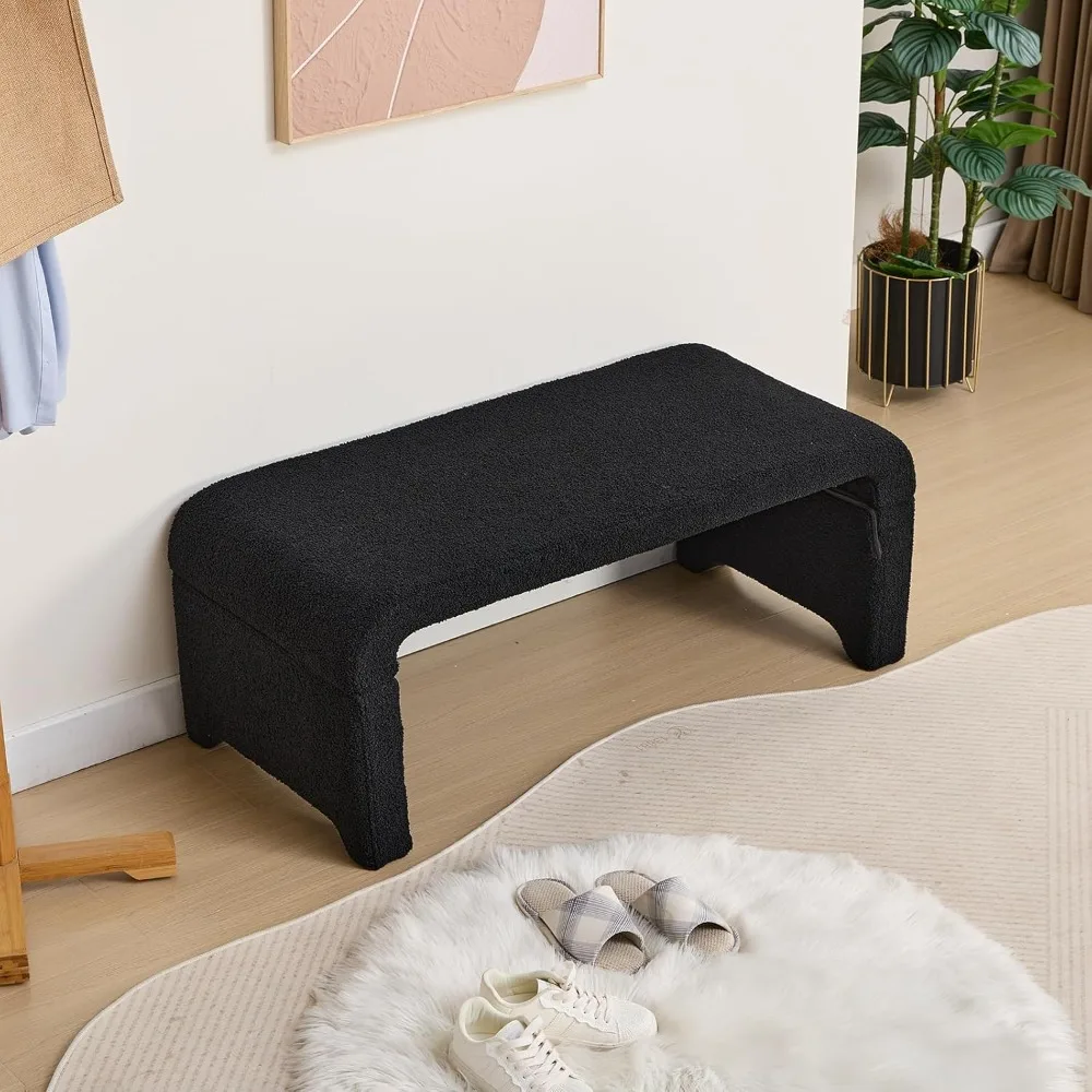 Teddy Fabric Ottoman Bench - Upholstered Footrest Stool for Bedroom & Living Room
Teddy Fabric Ottoman Bench - Upholstered Footrest Stool for Bedroom & Living Room