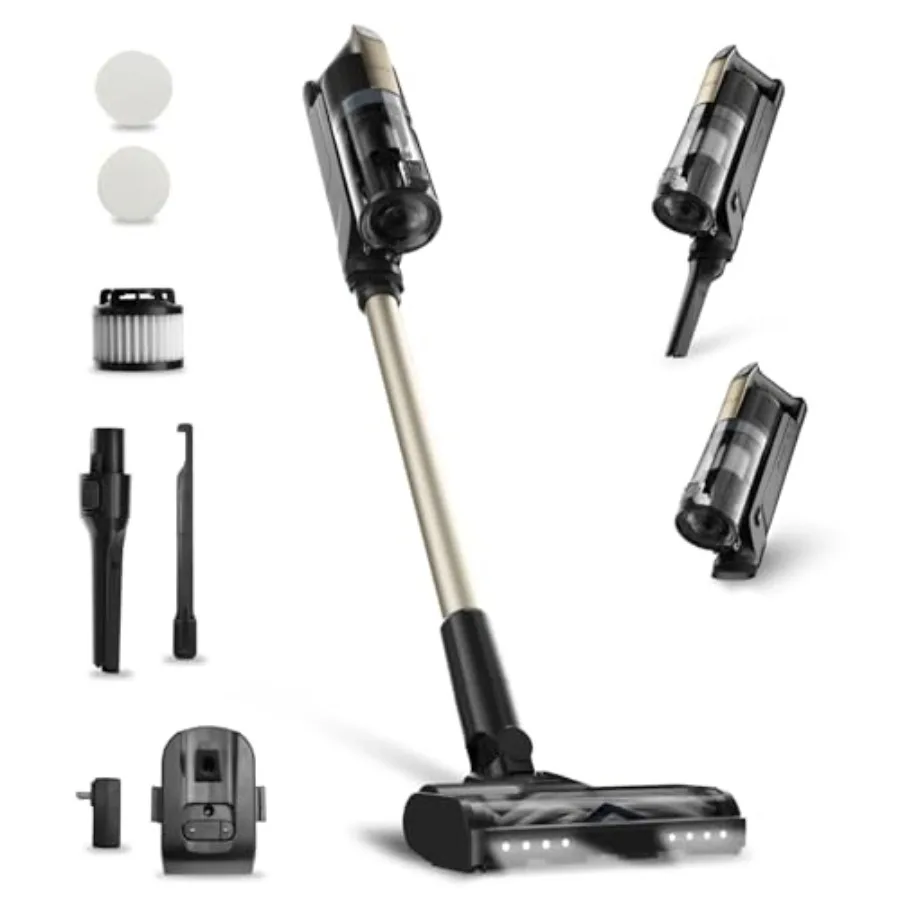 Беспроводной вертикальный пылесос для дома, 65 минут работы, 400 Вт/190 АВ, мощное всасывание, защита от запутывания, LED-дисплей, самоподставка
Беспроводной вертикальный пылесос для дома, 65 минут работы, 400 Вт/190 АВ, мощное всасывание, защита от запутывания, LED-дисплей, самоподставка