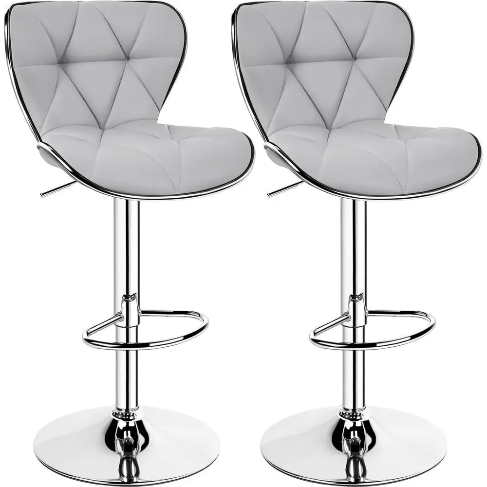 Bar Stools Set o 2, PU Leather Swivel Adjustable Barstools with Shell Back, Bar Chairs with oma Padded or Home, Kitchen, Light G
Bar Stools Set o 2, PU Leather Swivel Adjustable Barstools with Shell Back, Bar Chairs with oma Padded or Home, Kitchen, Light G