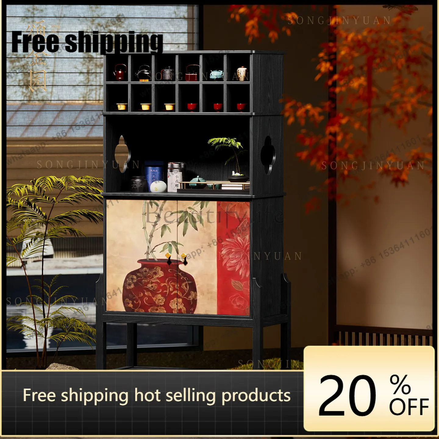 LX Zen Chinese tea solid wood vertical cabinet living room storage decorative chest cabinet
LX Zen Chinese tea solid wood vertical cabinet living room storage decorative chest cabinet