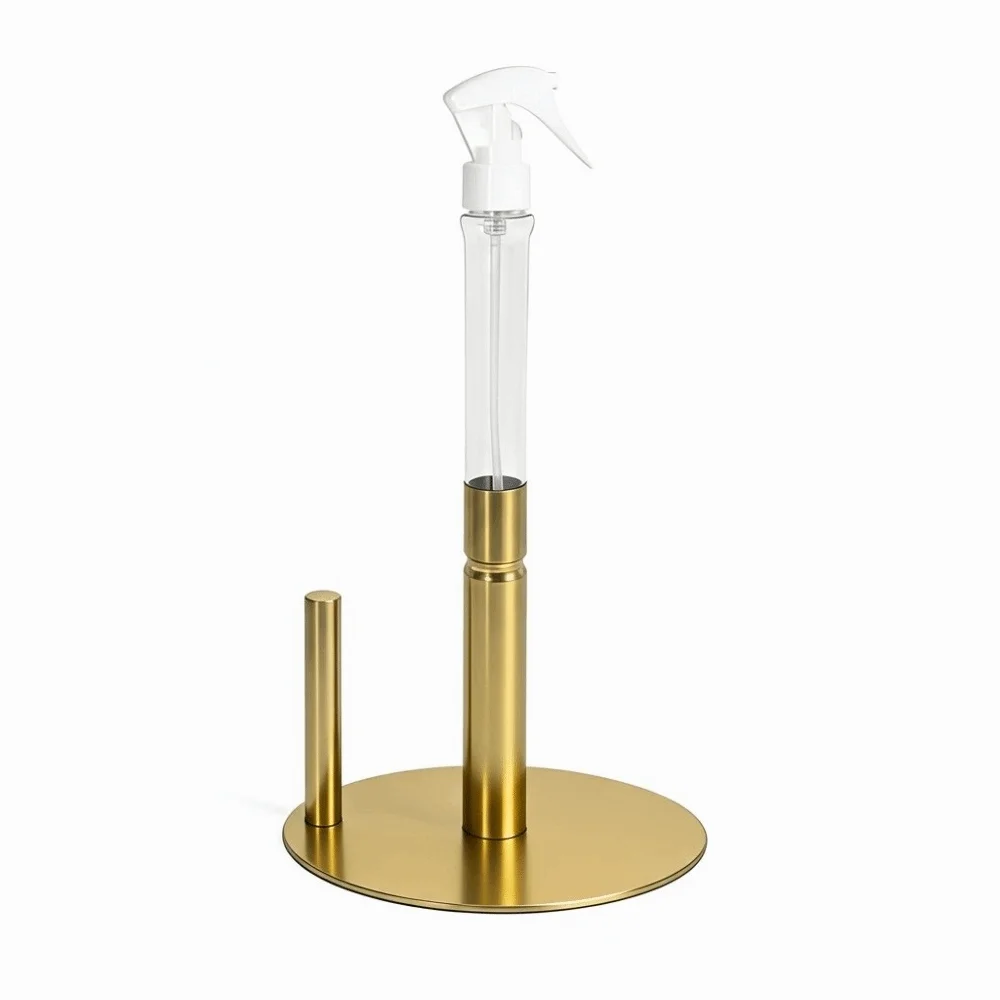 Stainless Steel Paper Towel Holder with Spray Bottle Large Capacity Countertop Design Tissue Roll Rack Ornament Storage
Stainless Steel Paper Towel Holder with Spray Bottle Large Capacity Countertop Design Tissue Roll Rack Ornament Storage