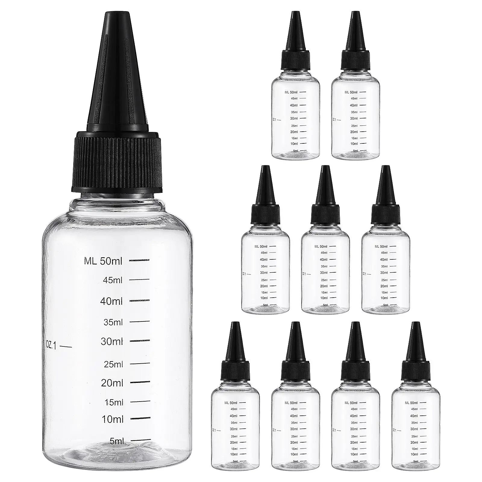 10 Pcs Transparent Squeeze Bottles Plastic Hair Paint Dye Applicator Pointed Tip Refillable Travel Size Leak Proof
10 Pcs Transparent Squeeze Bottles Plastic Hair Paint Dye Applicator Pointed Tip Refillable Travel Size Leak Proof