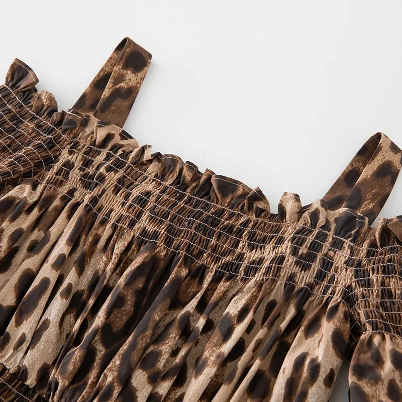 2023 New Summer New Women's Spaghetti Strap Elastic Waist Cotton Leopard Print Vintage Party Dresses
2023 New Summer New Women's Spaghetti Strap Elastic Waist Cotton Leopard Print Vintage Party Dresses