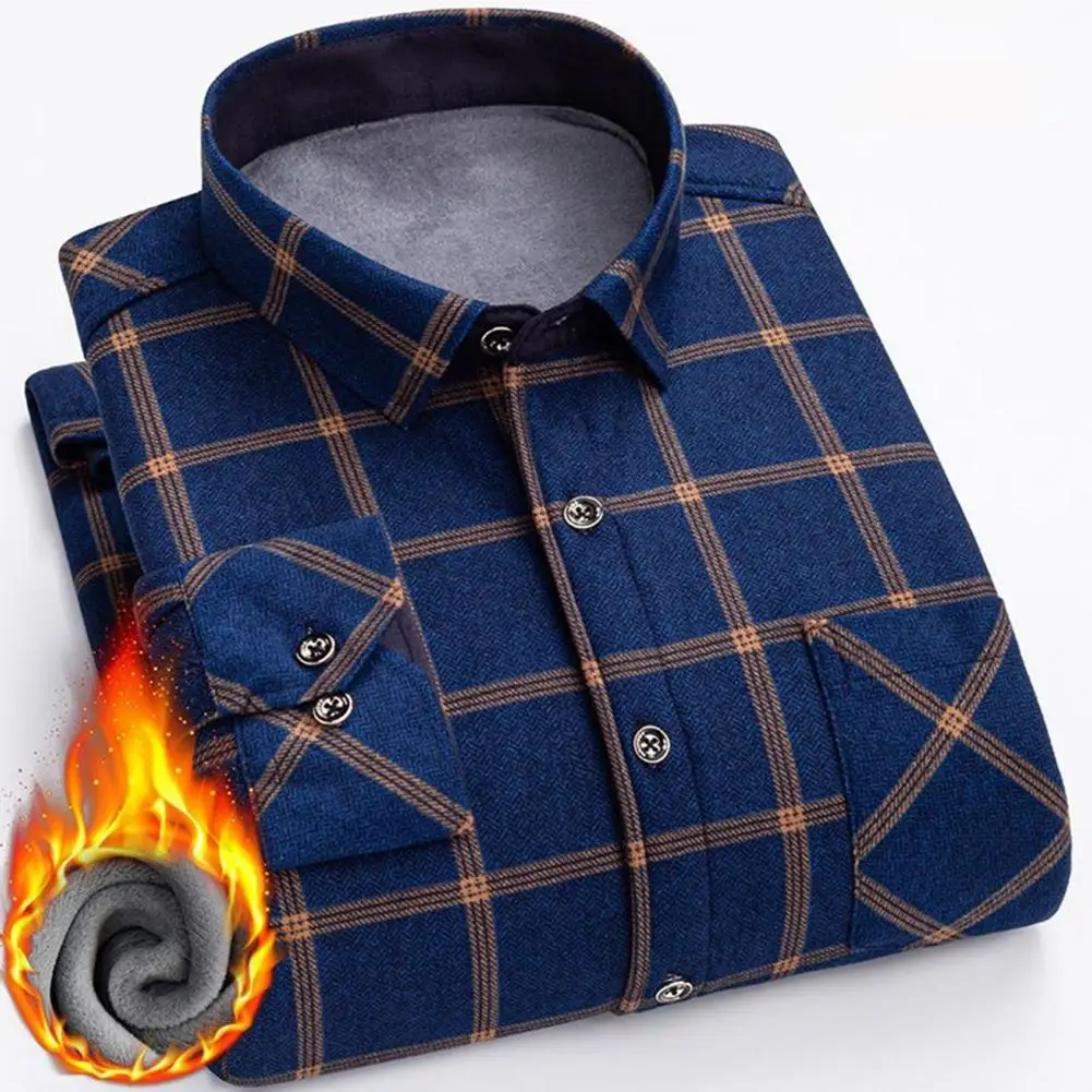 Fall Spring Men Shirt Plaid Print Single-breasted Turn-down Collar Long Sleeve Shirt Color Matching Casual Men Top
Fall Spring Men Shirt Plaid Print Single-breasted Turn-down Collar Long Sleeve Shirt Color Matching Casual Men Top