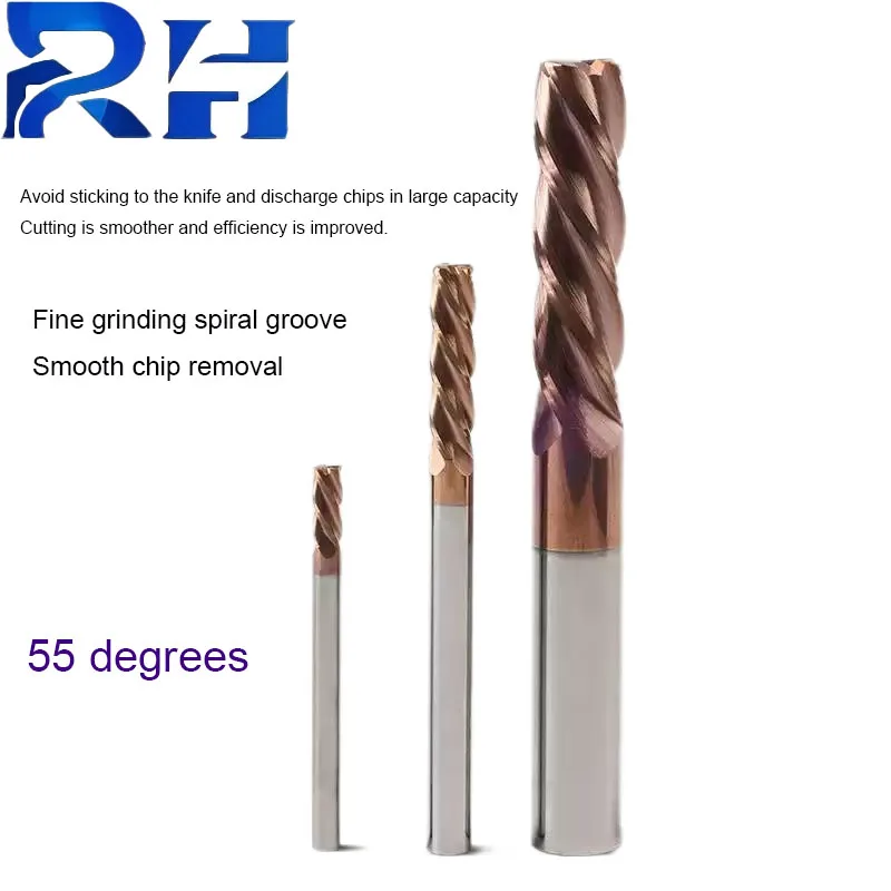 55° tungsten steel milling cutter 4-edge round nose cutter coated carbide milling cutter CNC CNC bull nose cutter R cutter
55° tungsten steel milling cutter 4-edge round nose cutter coated carbide milling cutter CNC CNC bull nose cutter R cutter