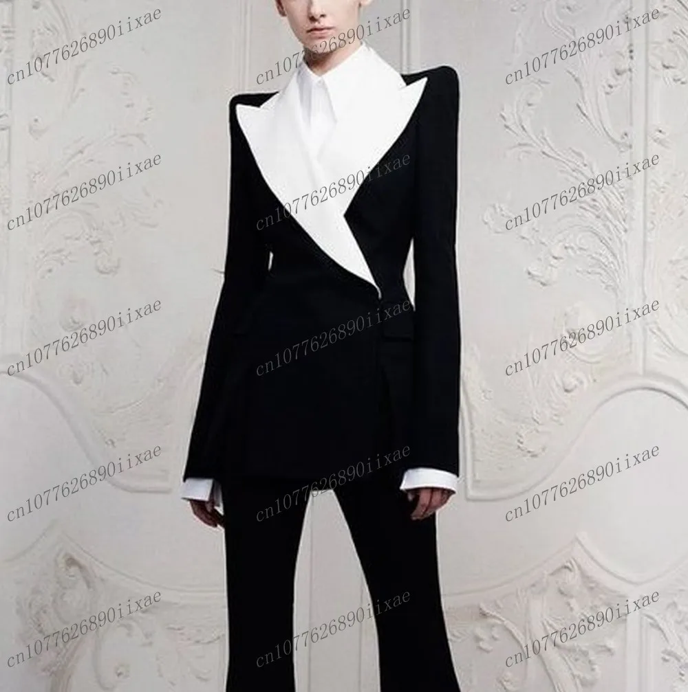 White Collar Black Women Suits Lady Formal Occasion Business Office Tuxedos Mother Wedding Party Ladies 2 Piece Set Jacket Pants
White Collar Black Women Suits Lady Formal Occasion Business Office Tuxedos Mother Wedding Party Ladies 2 Piece Set Jacket Pants