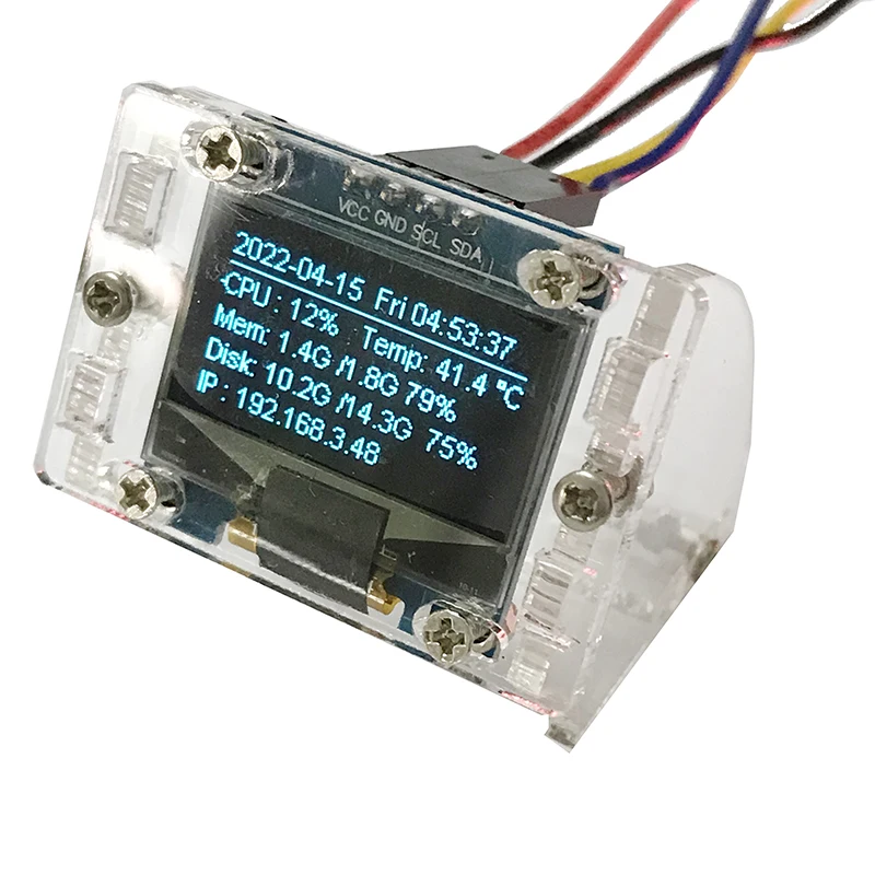 0,96-дюймовый OLED-экранный модуль/4-контактный I2C Raspberry Pi Универсальный мониторинг Вторичный экран Процессор Температура IP Статус жесткого диска
0,96-дюймовый OLED-экранный модуль/4-контактный I2C Raspberry Pi Универсальный мониторинг Вторичный экран Процессор Температура IP Статус жесткого диска
