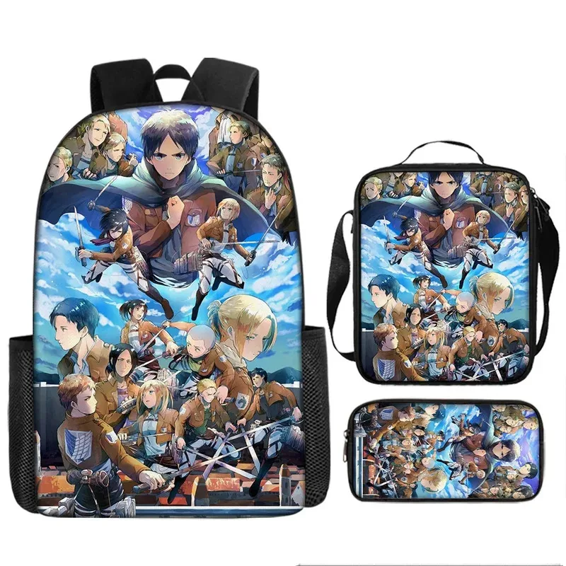 Anime Attack on Titan Backpack Schoolbag Lunch Bag Pencil Case Set Gift for Kids Students
Anime Attack on Titan Backpack Schoolbag Lunch Bag Pencil Case Set Gift for Kids Students